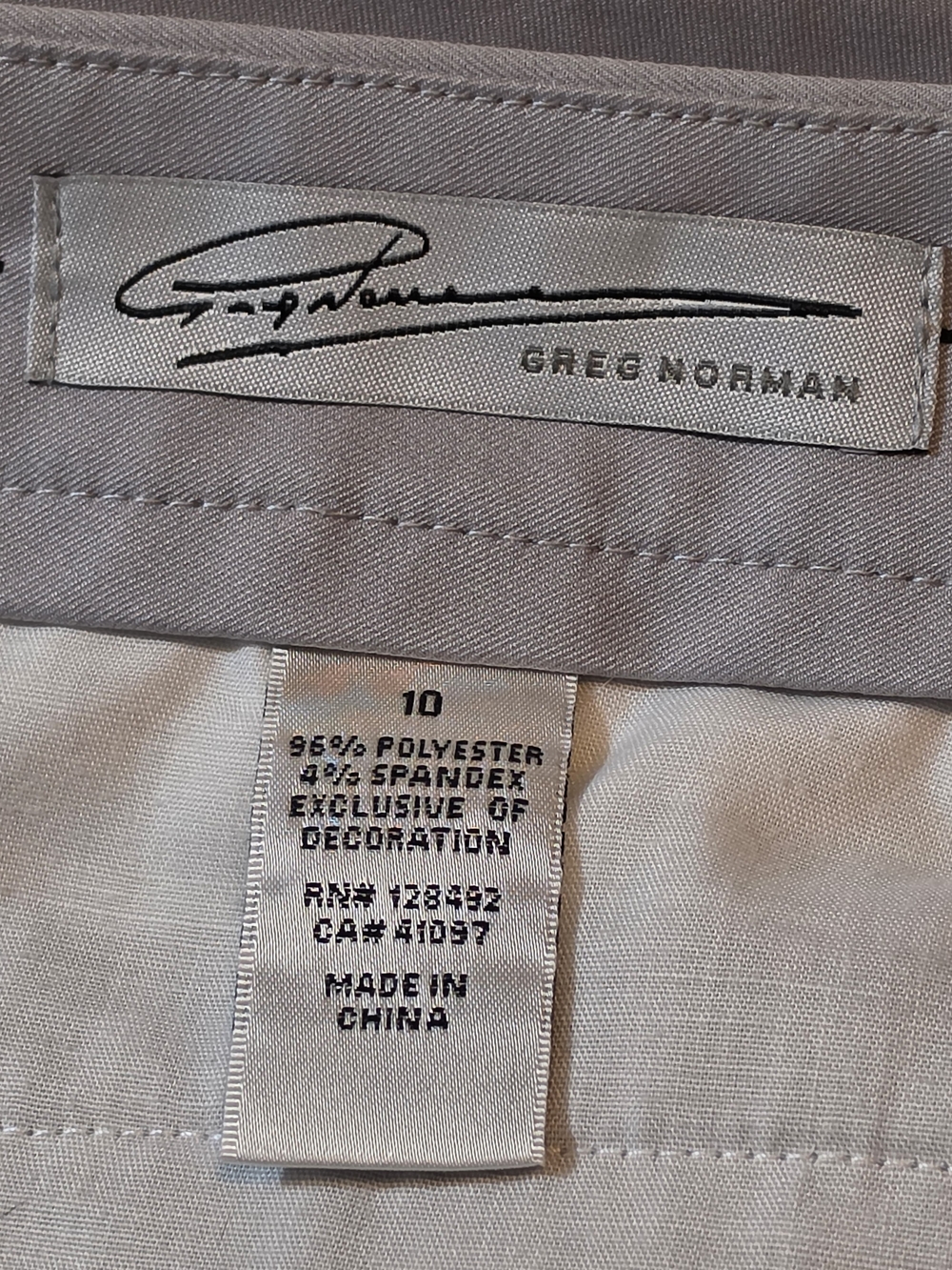 Greg Norman Collection Light Gray Women's Bermuda Shorts - Picture 4 of 4